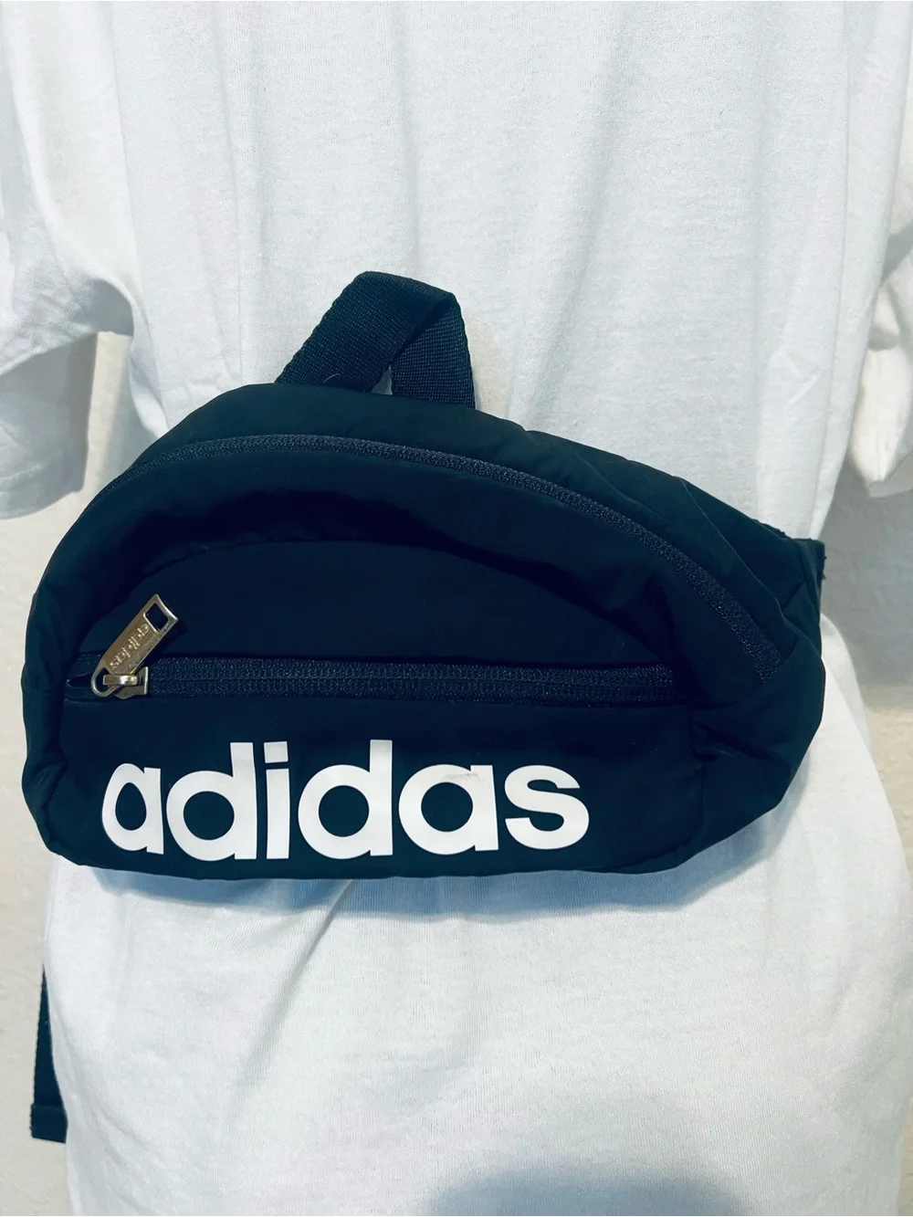 adidas Black Sling/Fanny Pack with White Logo